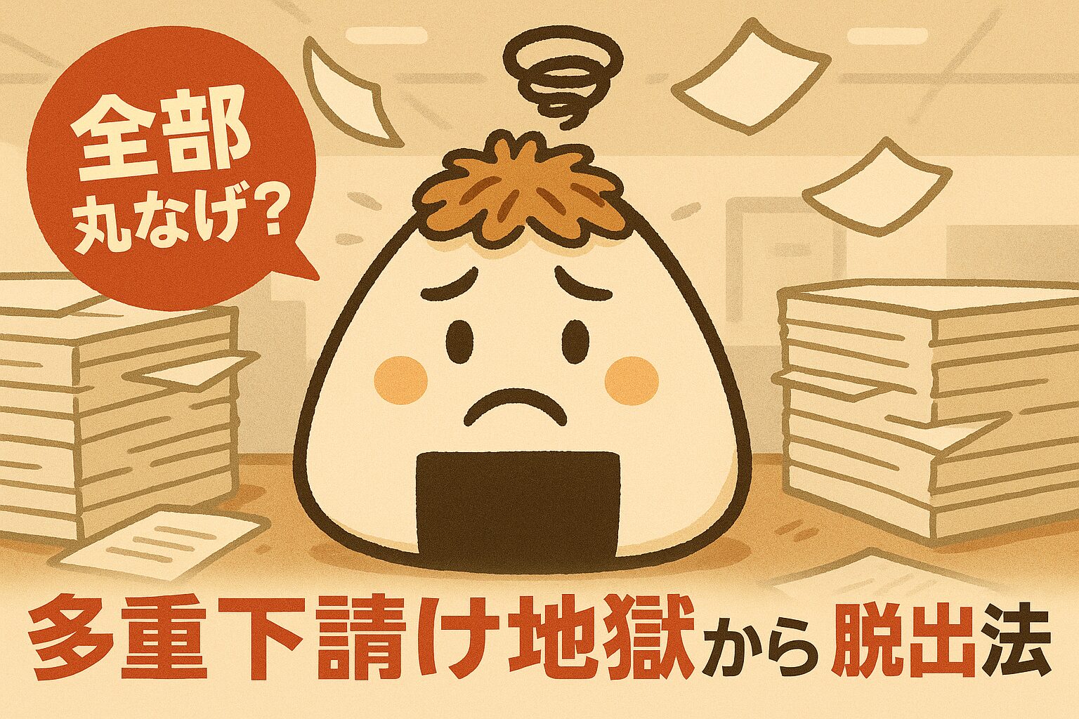 仕事を丸投げされて困っているおかかくん