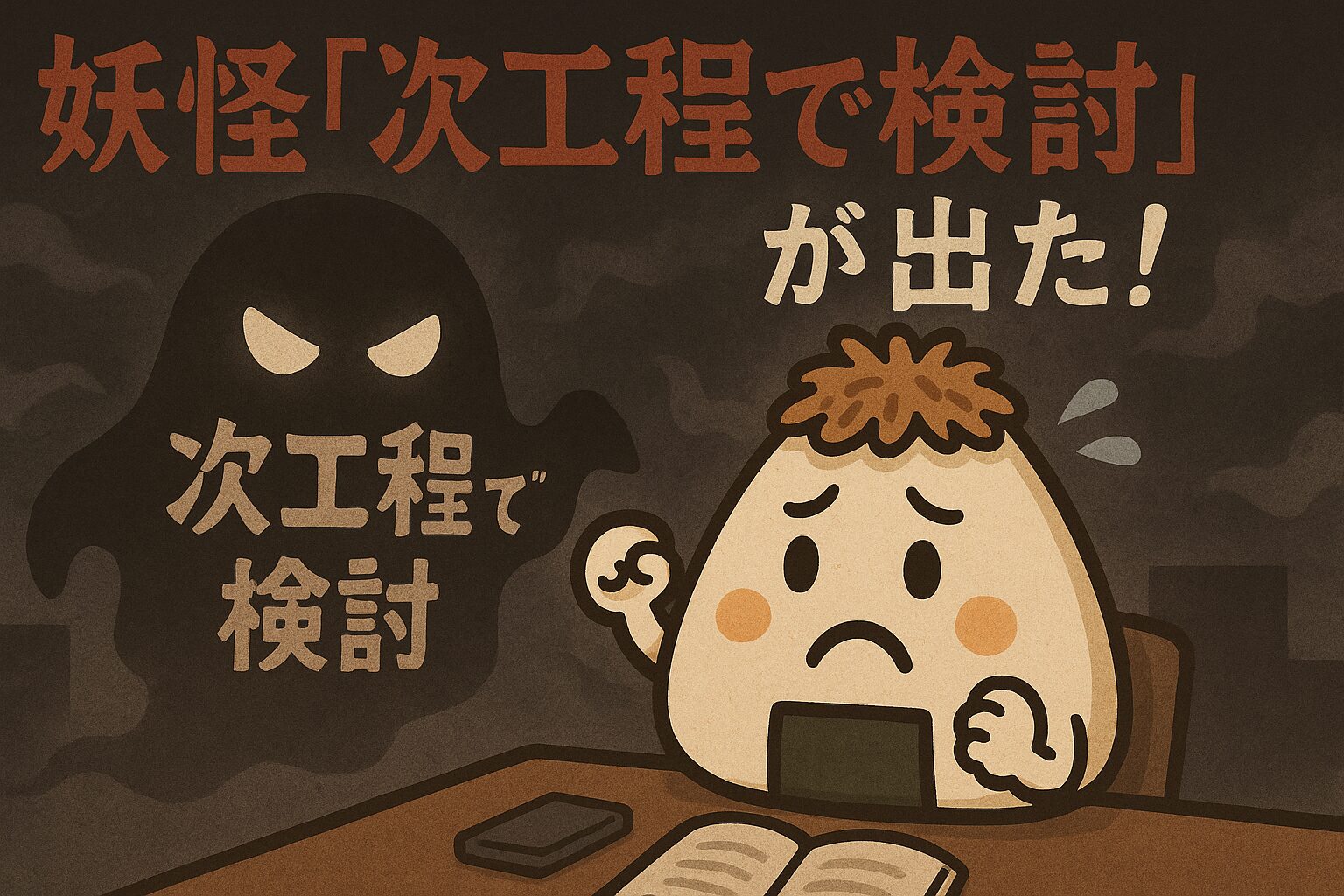 妖怪『次工程』が出て困っているおかかくん