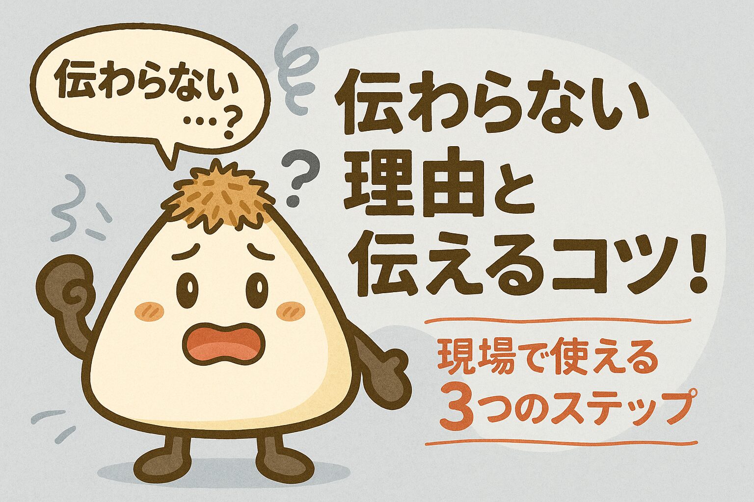 なかなか伝わらなくて困っているおかかくん
