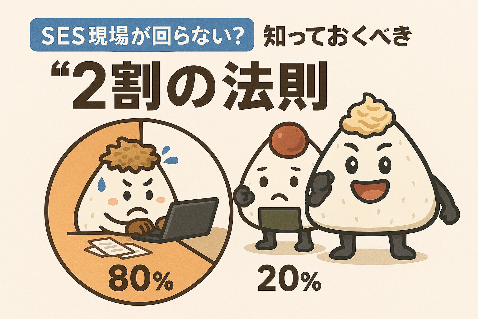 忙しそうなおかかくんが80%の仕事をしている