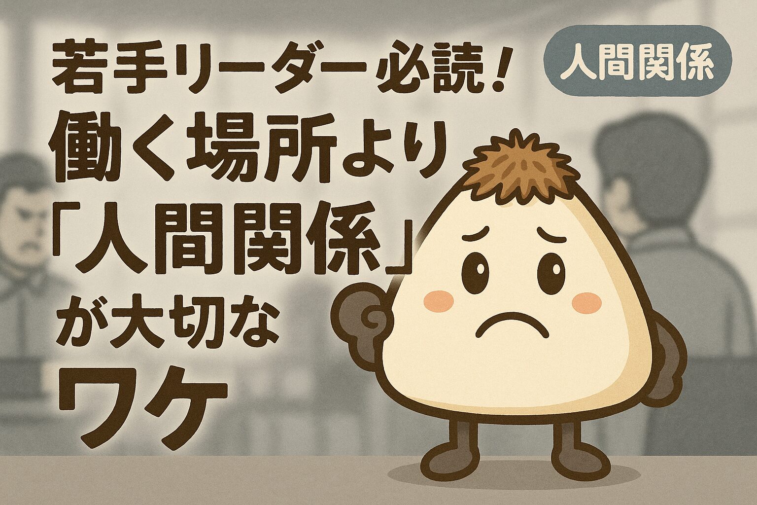 職場に違和感を感じているおかかくん