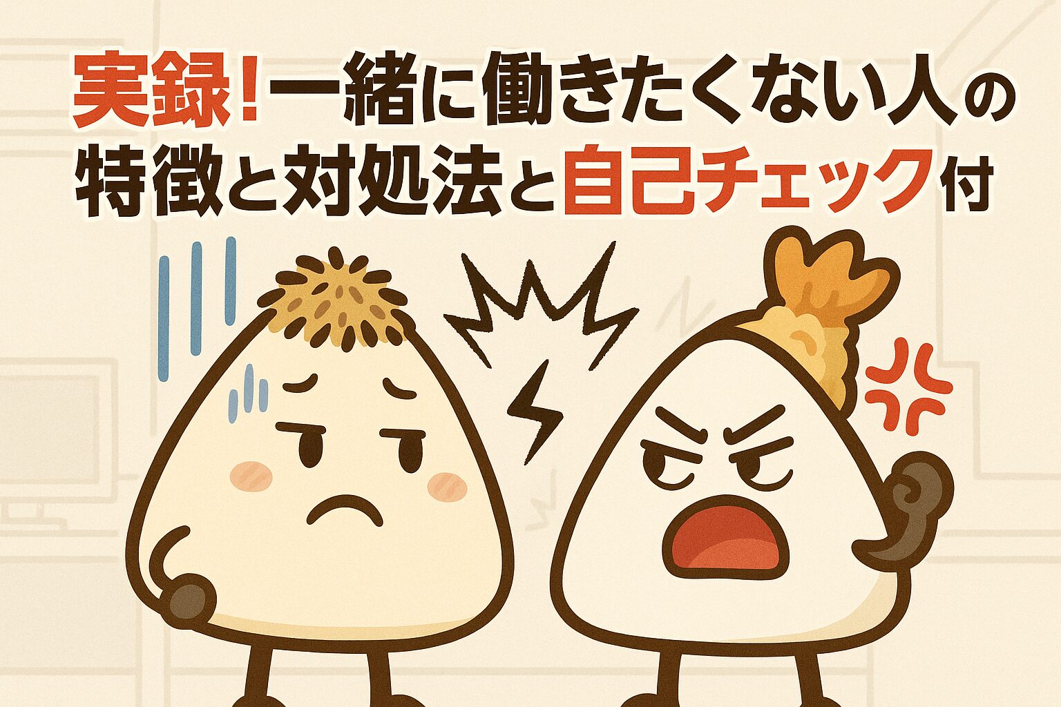 てんむすくんの態度にあきれているおかかくん